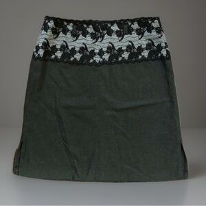 SHARAGANO Paris High Waist Stretch Lace Skirt